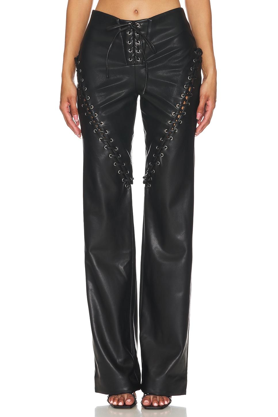 trista faux leather pant