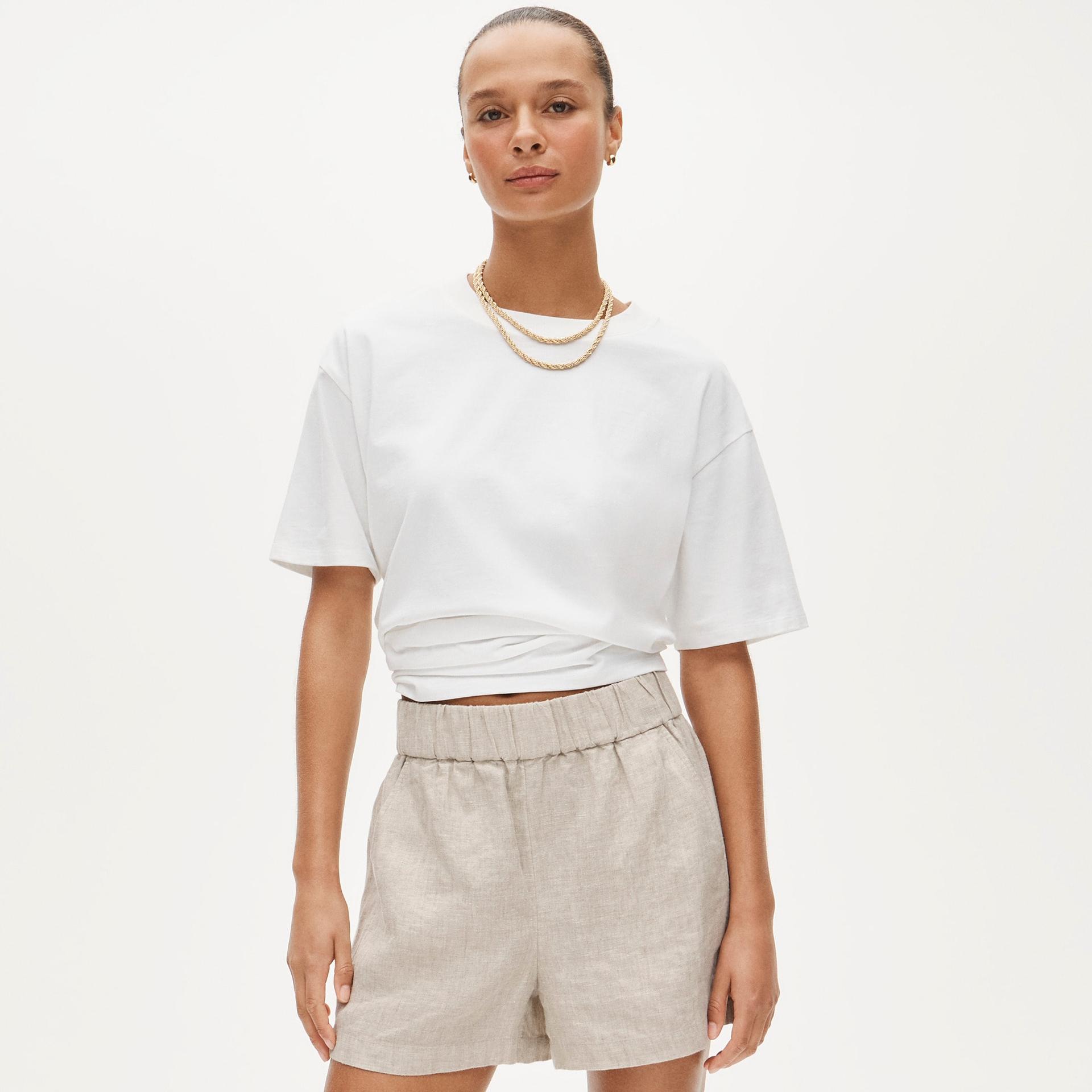 tropez short in linen floral