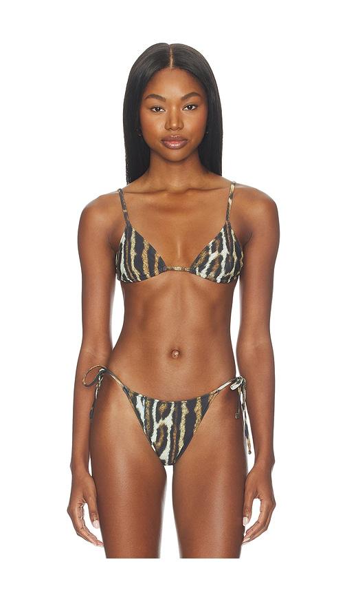 tropic of c equator bikini top in brown.