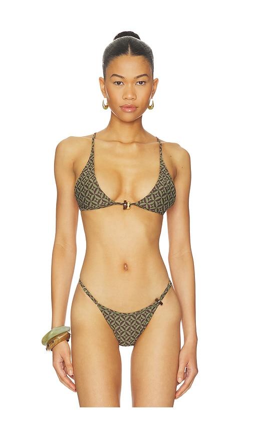 tropic of c universo bralette in green.