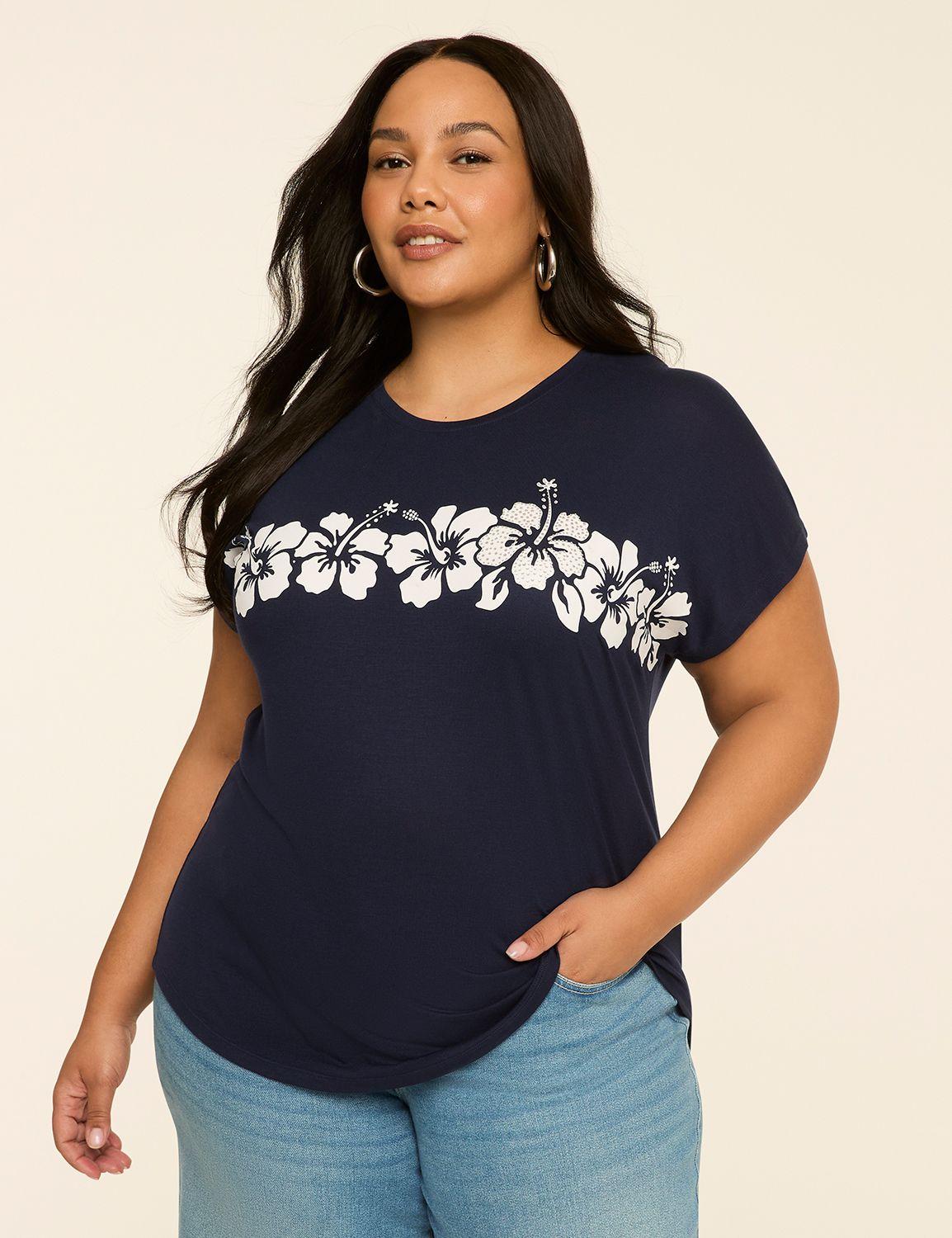 tropical florals graphic tee