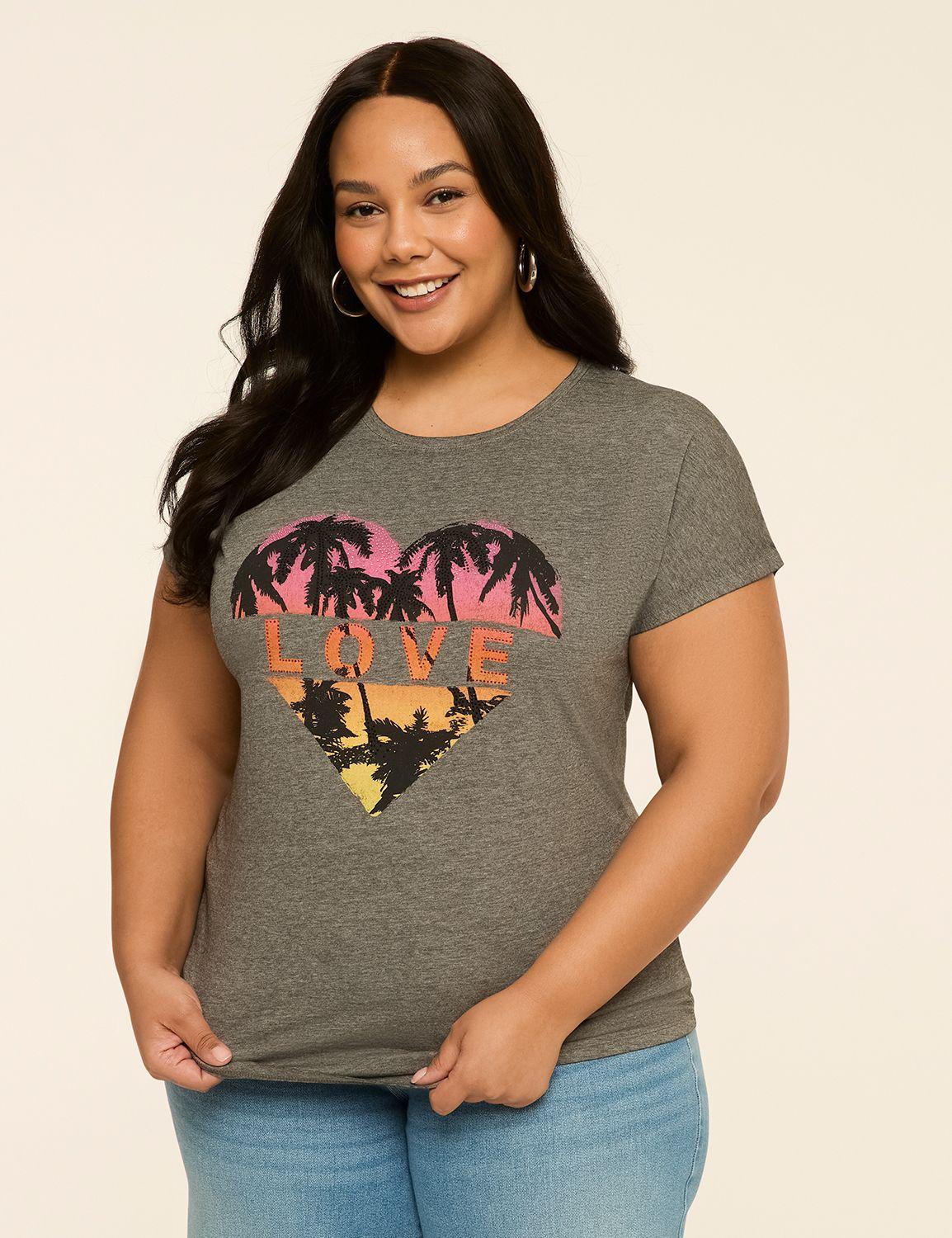 tropical love graphic tee