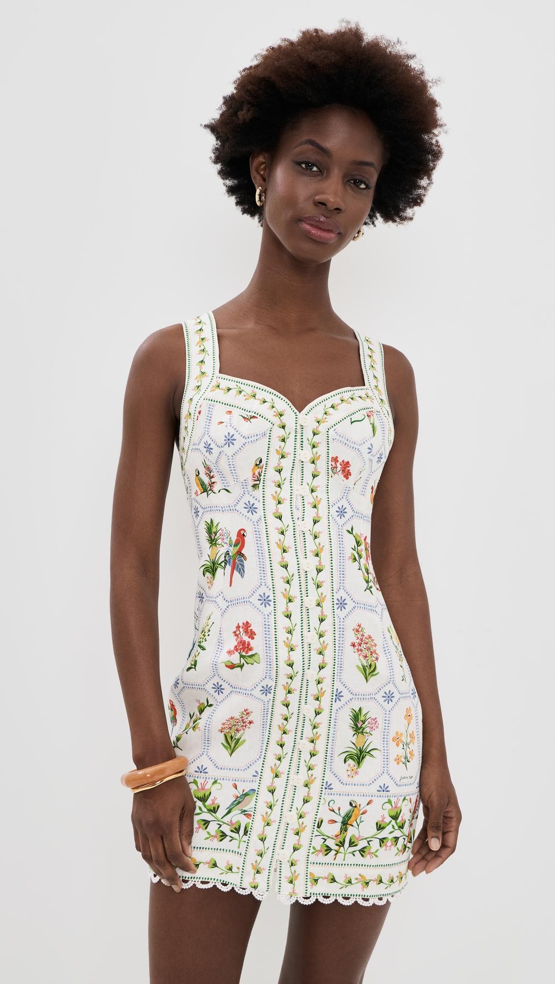 tropical mini dress