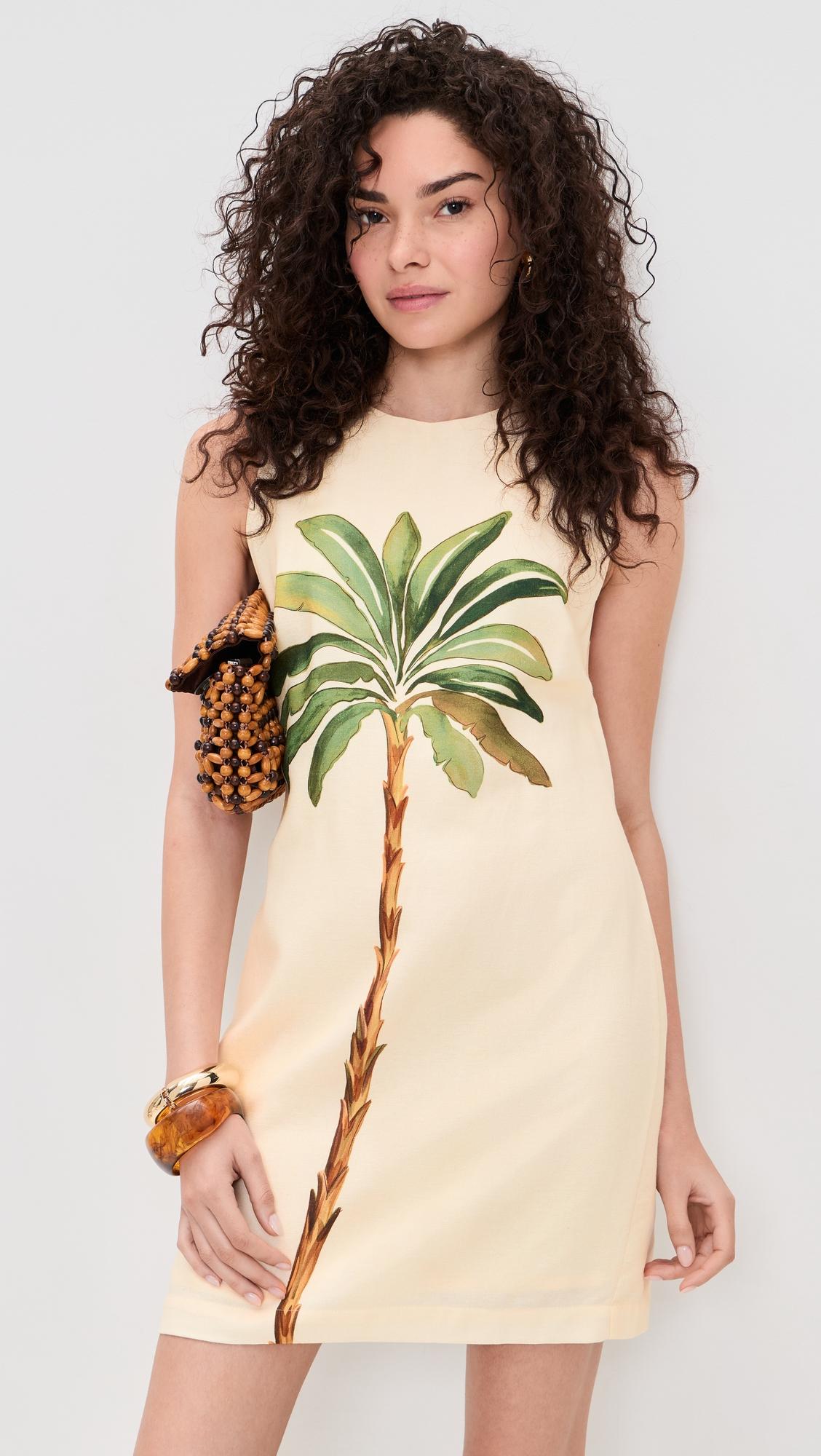 tropical print mini dress