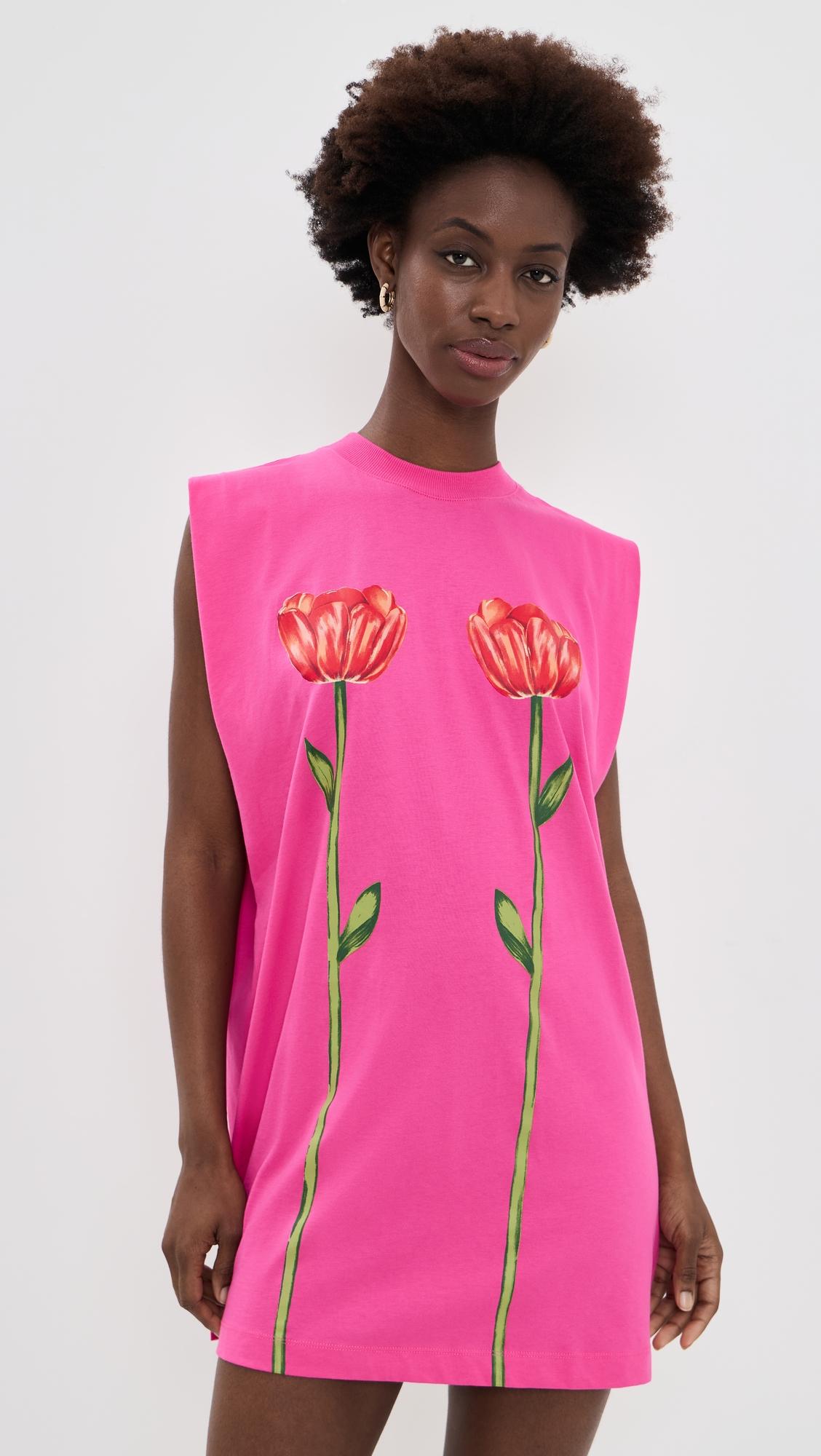 tropical rose mini dress