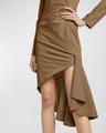 tropical wool asymmetrical dress