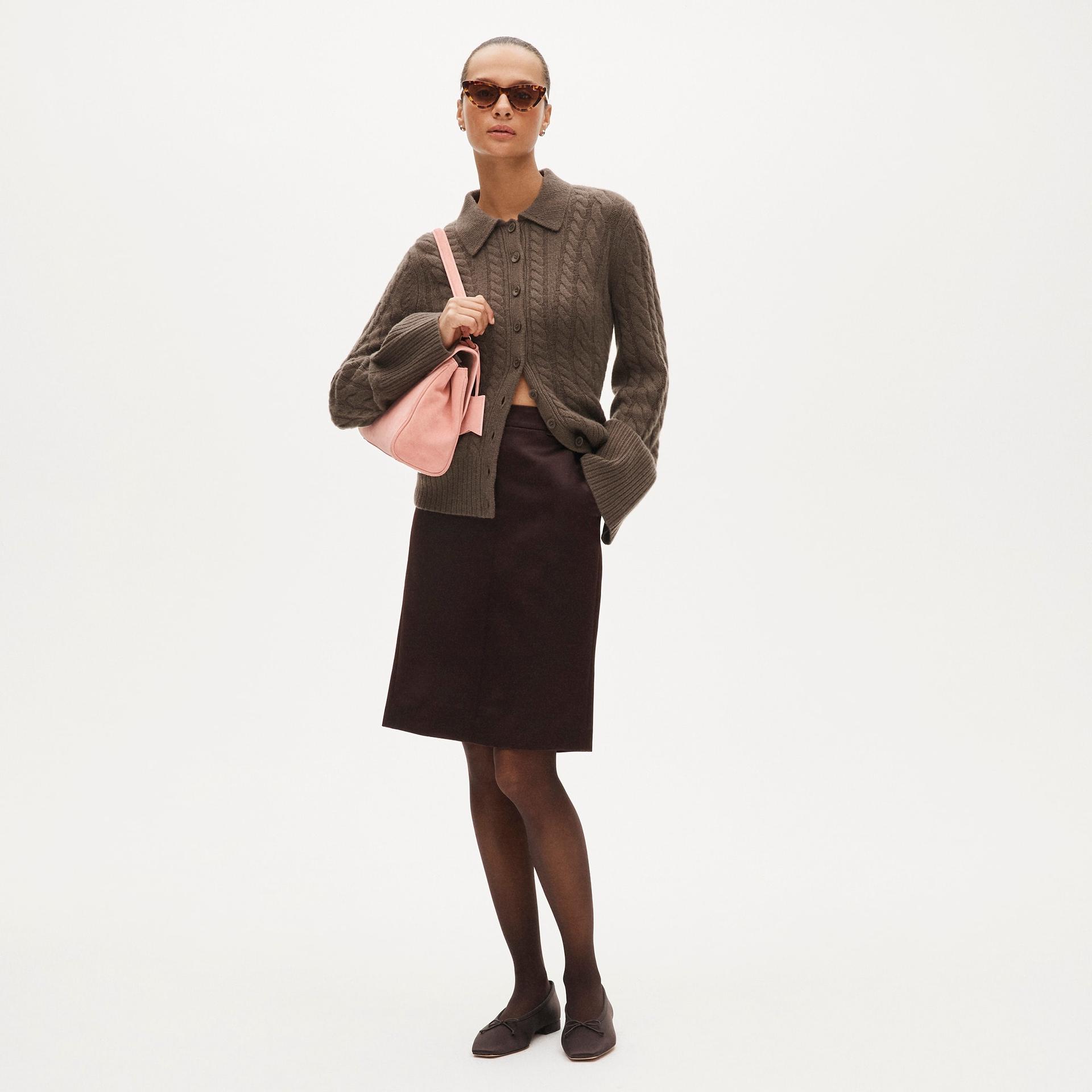 trouser pencil skirt in duchesse satin