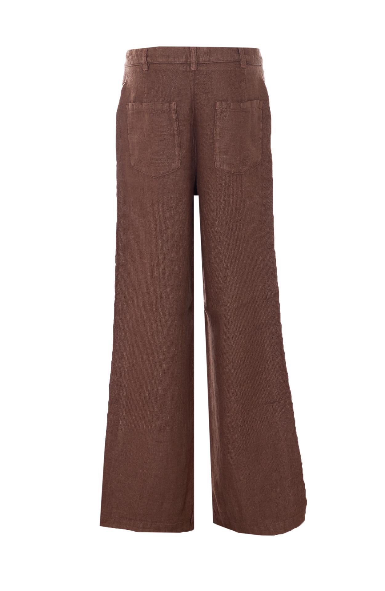 true avenue trousers brown linen - women