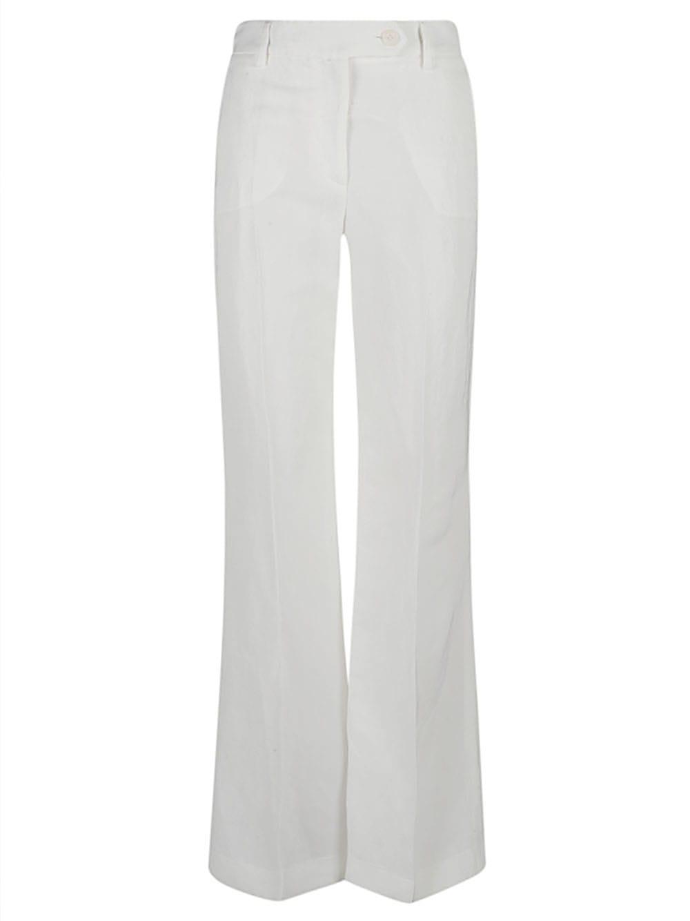 true royal linen flared trousers