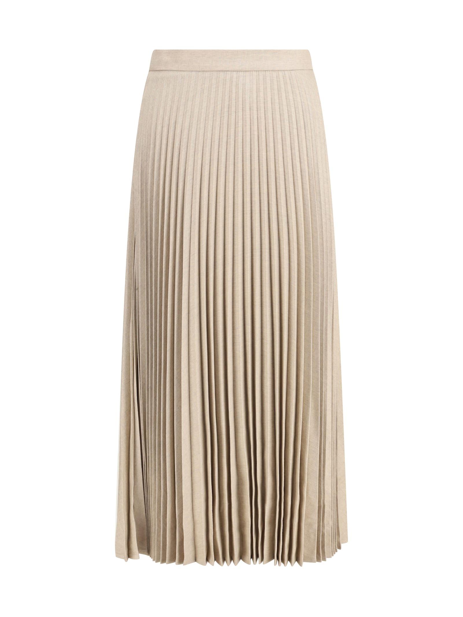 true royal pleated wool skirt