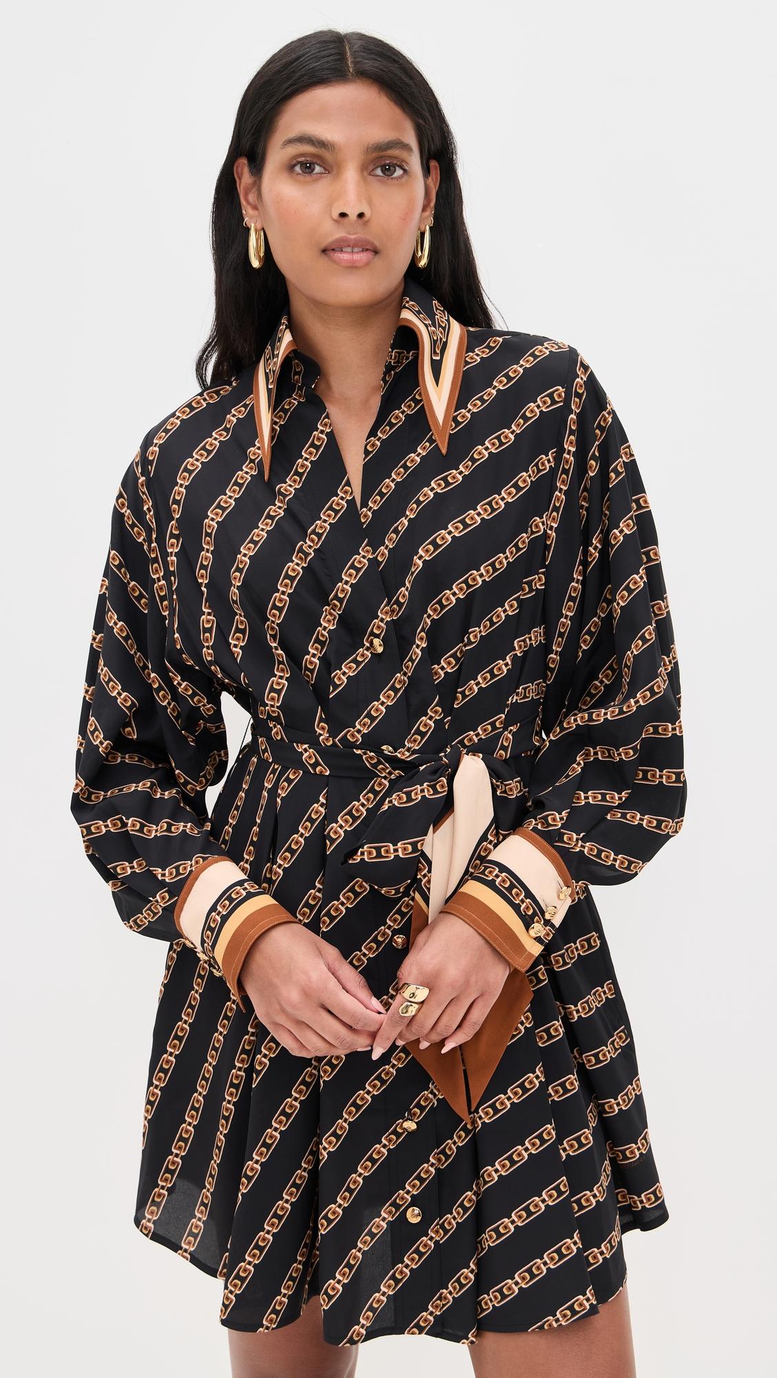 tuck mini shirt dress