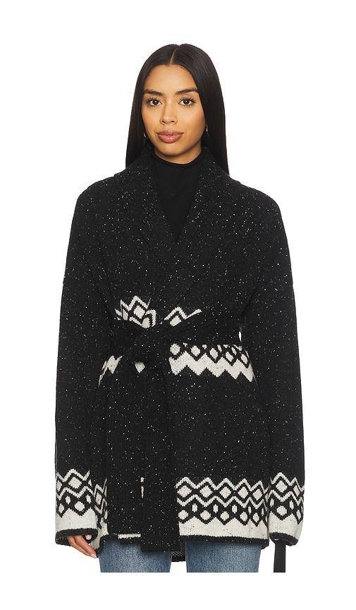 tularosa adley fairisle cardigan in black.
