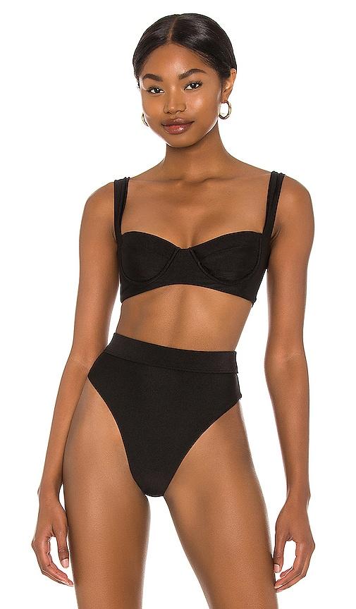 tularosa aluka top in black.