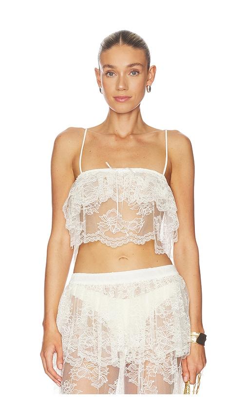 tularosa amelia top in white.