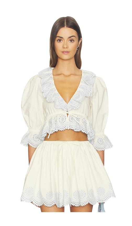 tularosa anya blouse in ivory.