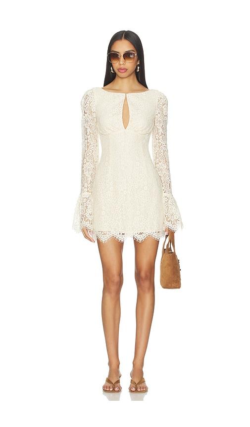 tularosa clarissa mini dress in ivory.