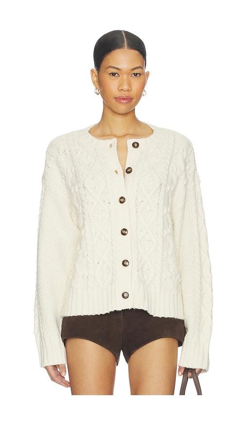 tularosa clarra cardigan in cream.