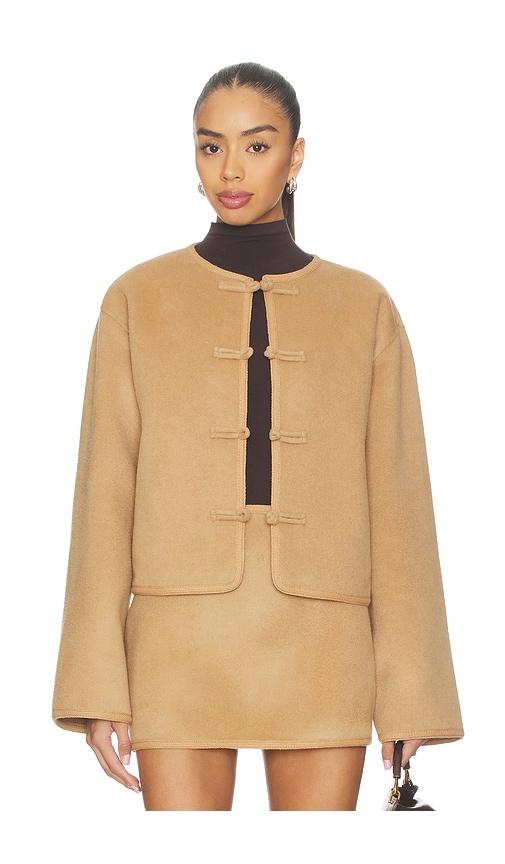 tularosa claudette coat in tan.