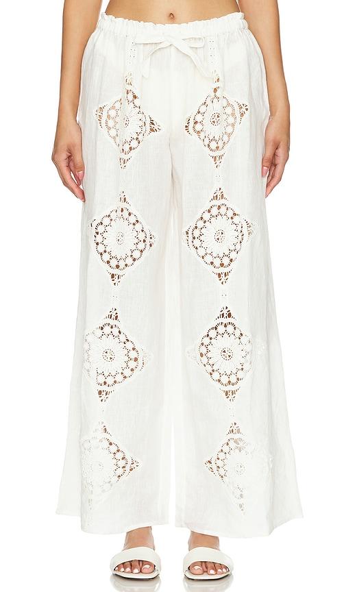 tularosa claudia pant in ivory.