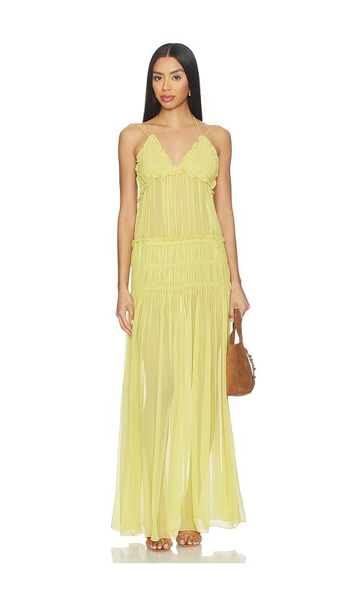tularosa covasanta maxi dress in green.