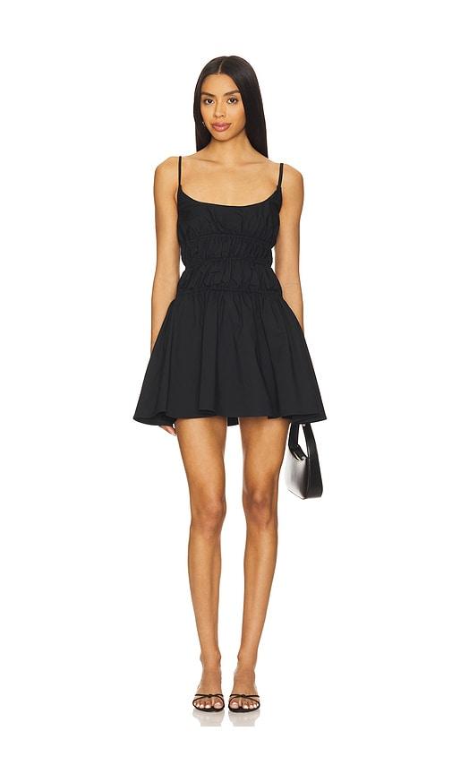 tularosa donna mini dress in black.