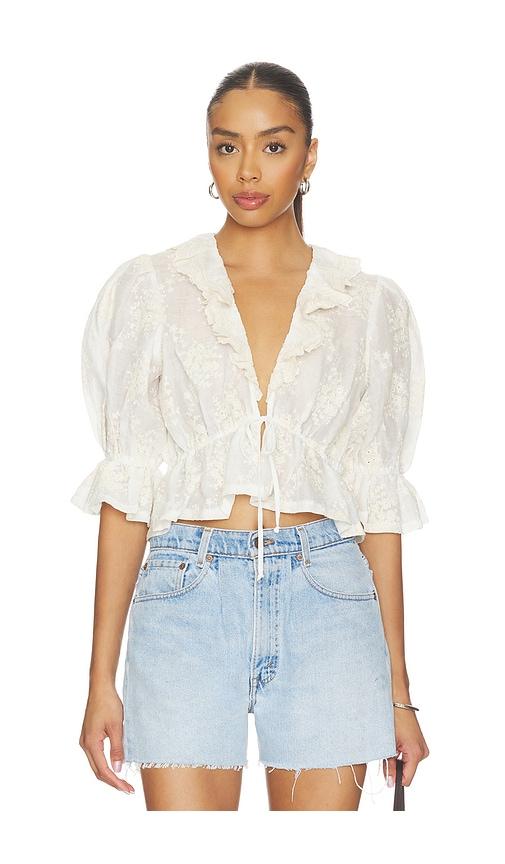 tularosa elisa blouse in ivory.