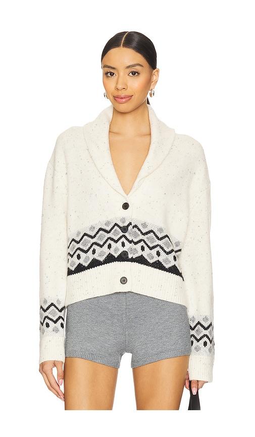 tularosa erina fair isle cardigan in cream.