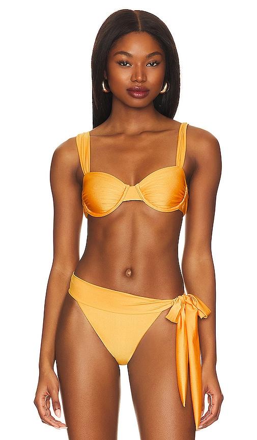 tularosa famke top in tangerine.