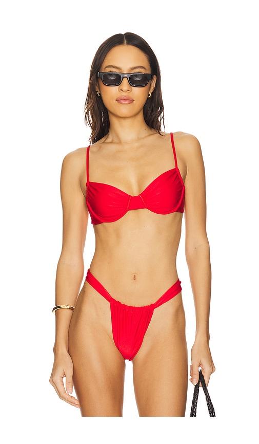 tularosa floria top in red.