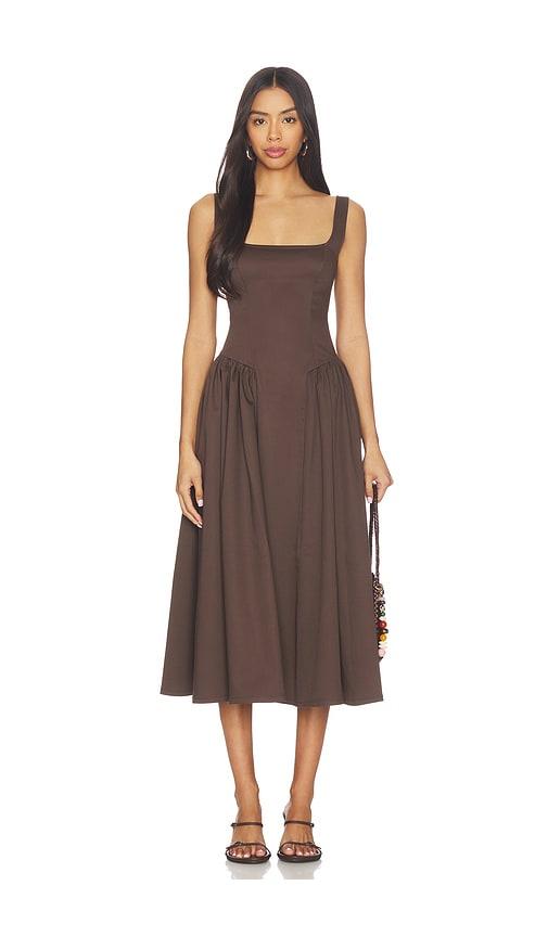 tularosa gracyn dress in chocolate.