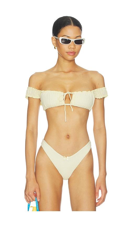 tularosa huntington top in yellow.
