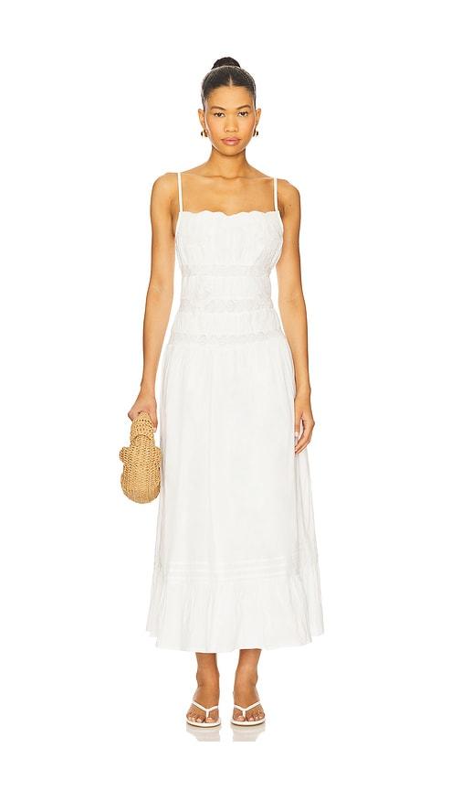 tularosa ilana maxi dress in white.