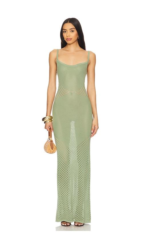 tularosa jacy maxi dress in sage.