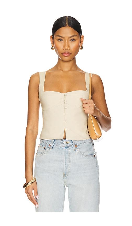 tularosa jess top in beige.