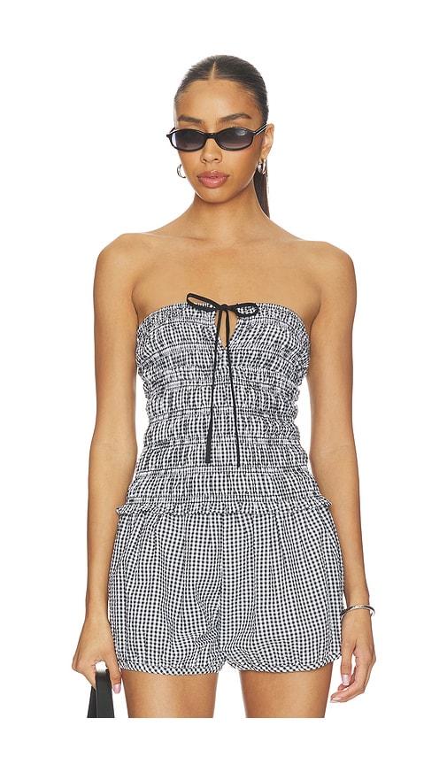 tularosa josie top in black,white.