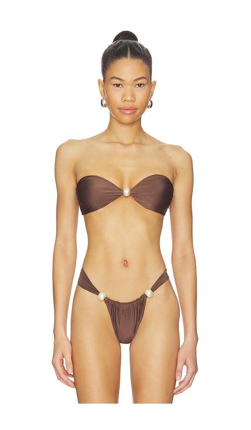 tularosa joylin top in brown.