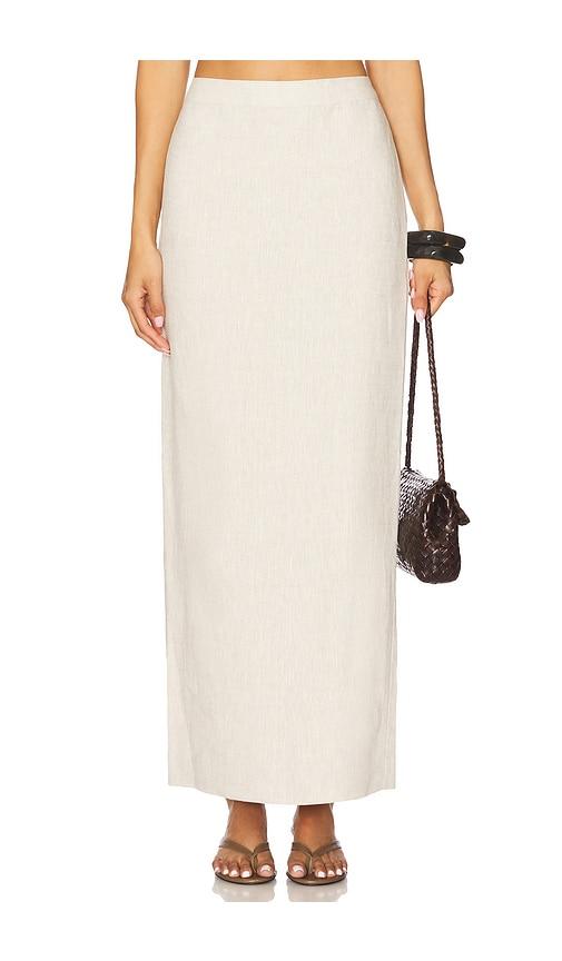 tularosa kaya maxi skirt in neutral.