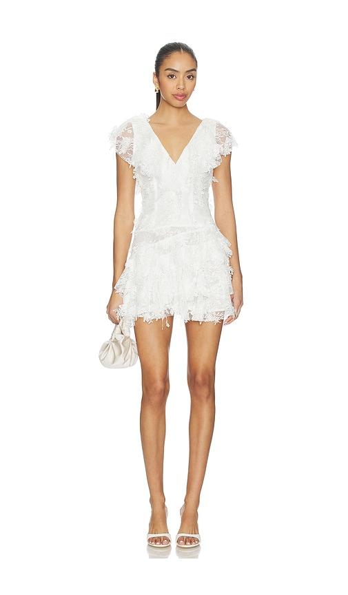 tularosa kelsie mini dress in ivory.