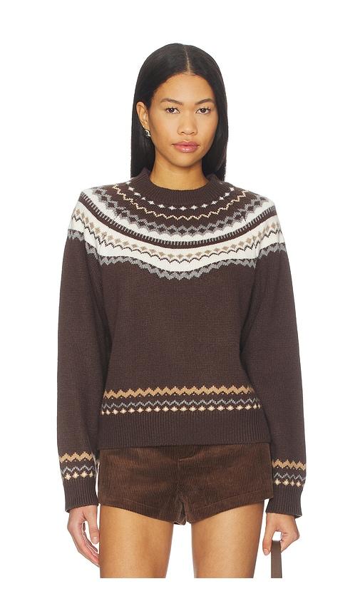 tularosa kiva fairisle sweater in brown.