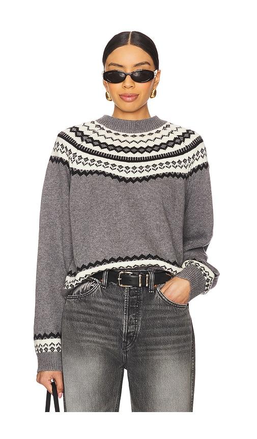 tularosa kiva fairisle sweater in grey.