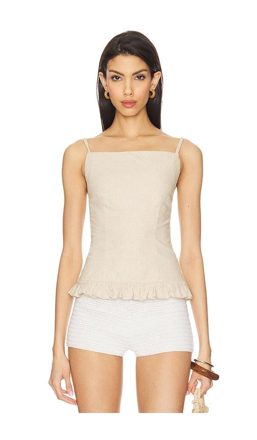 tularosa laura top in neutral.