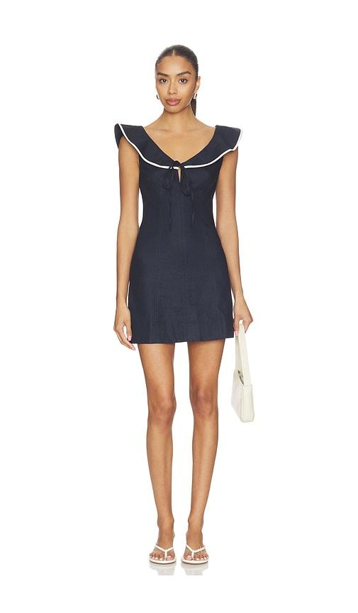 tularosa leslie mini dress in navy.