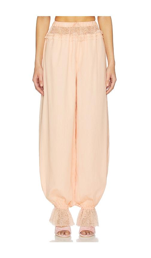 tularosa lumi pant in peach.