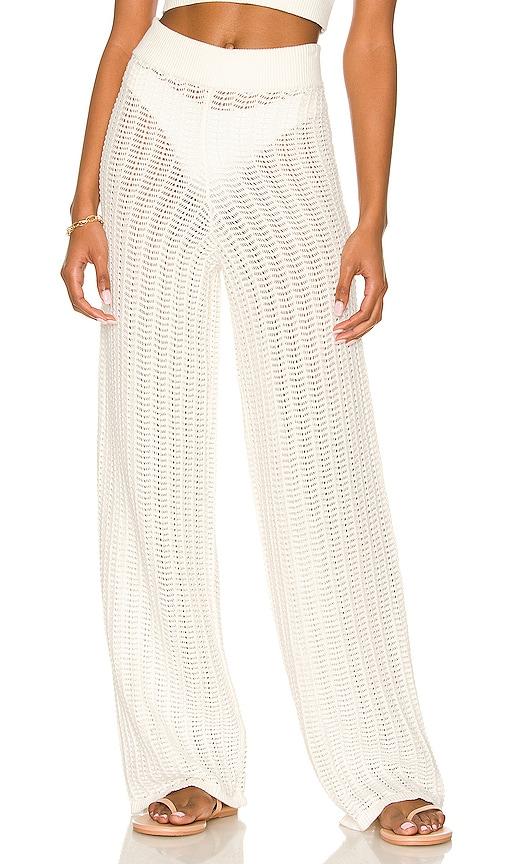 tularosa maeve knit pant in ivory.