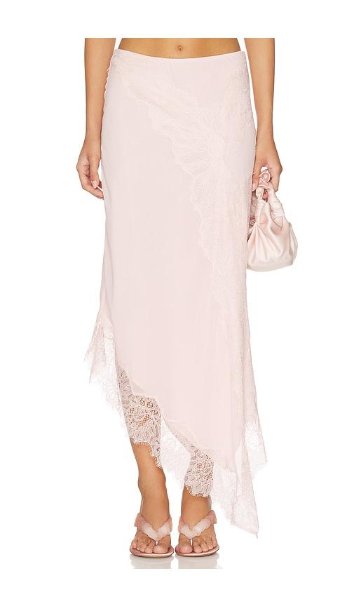 tularosa marisa maxi skirt in blush.