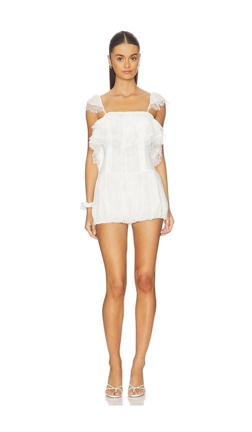 tularosa marisa romper in white.