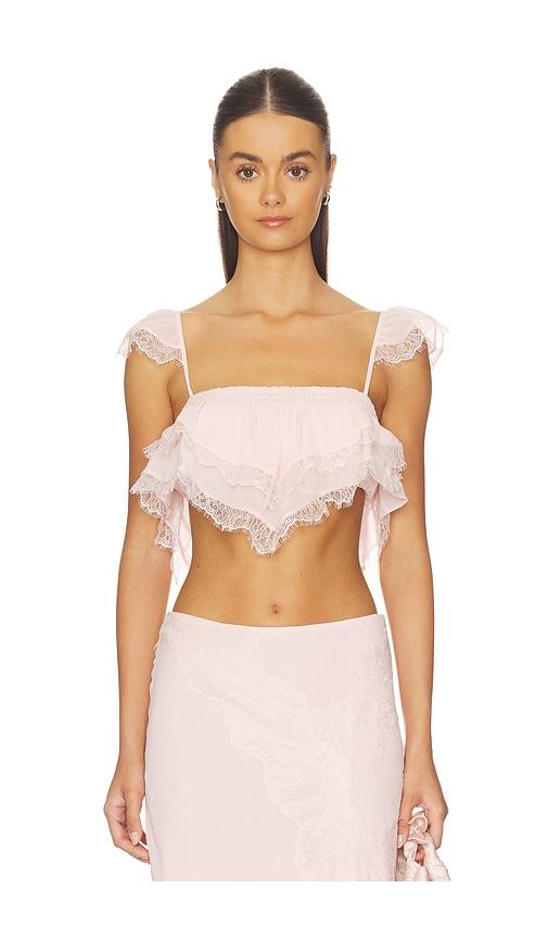 tularosa marisa top in blush.