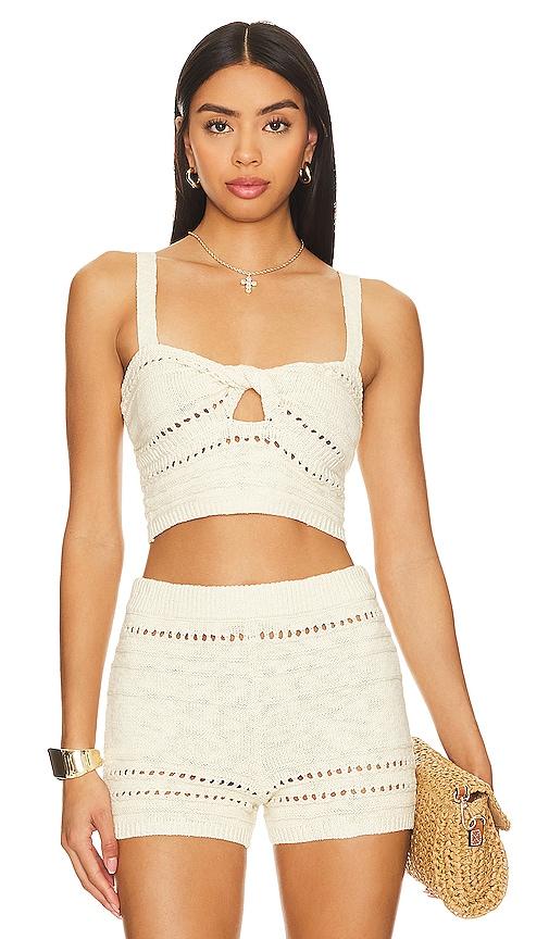 tularosa marisol top in beige.