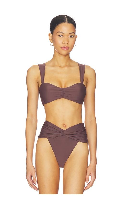 tularosa mirella top in brown.