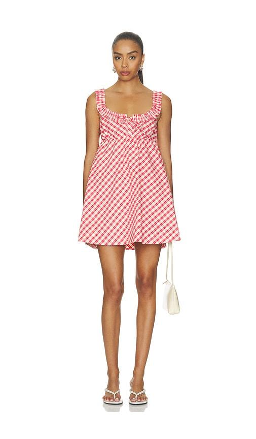 tularosa rae mini dress in red.